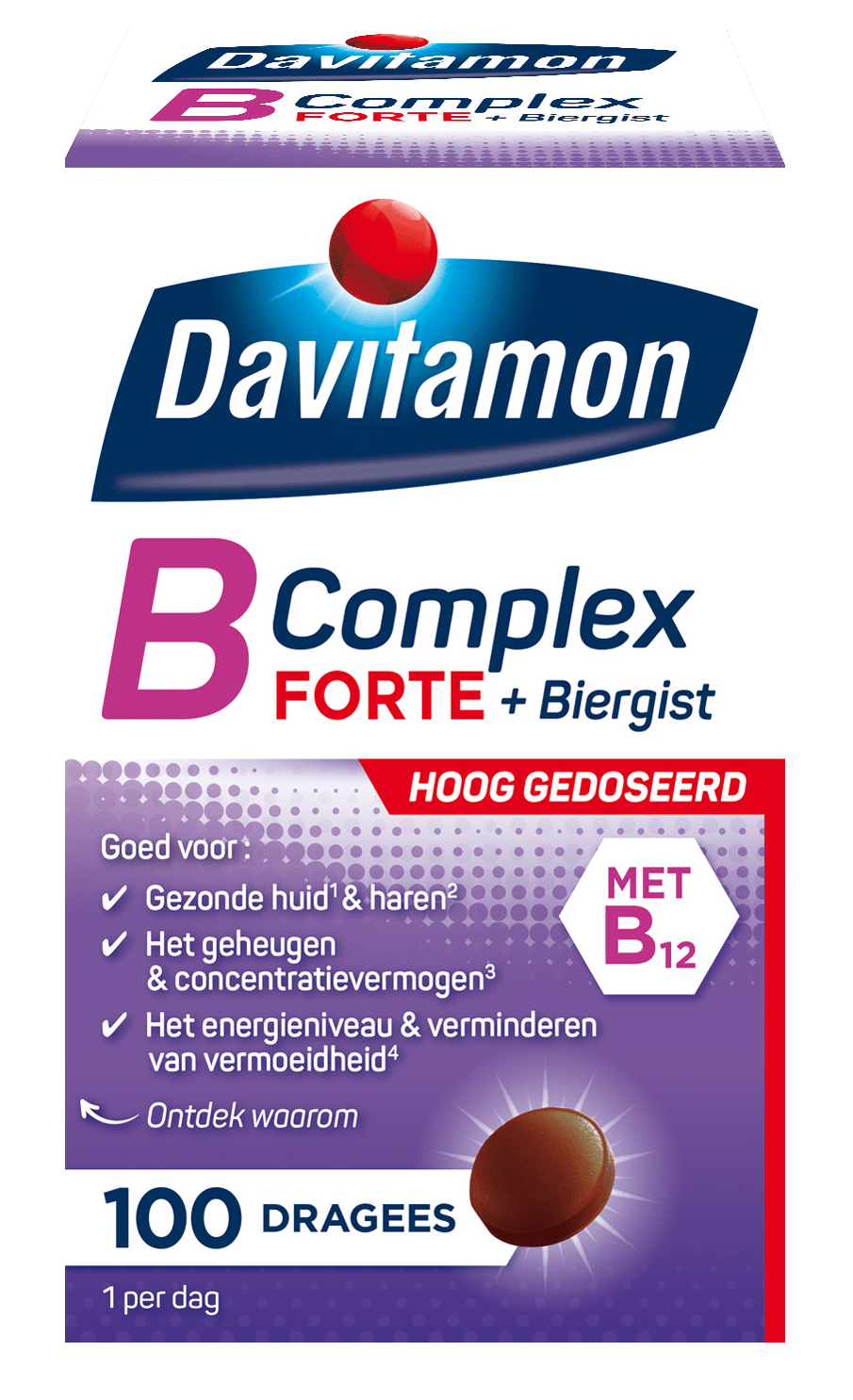 Beweren verkorten Nietje Davitamon B-Complex Forte 100 dragees: helpt bij vermoeidheid