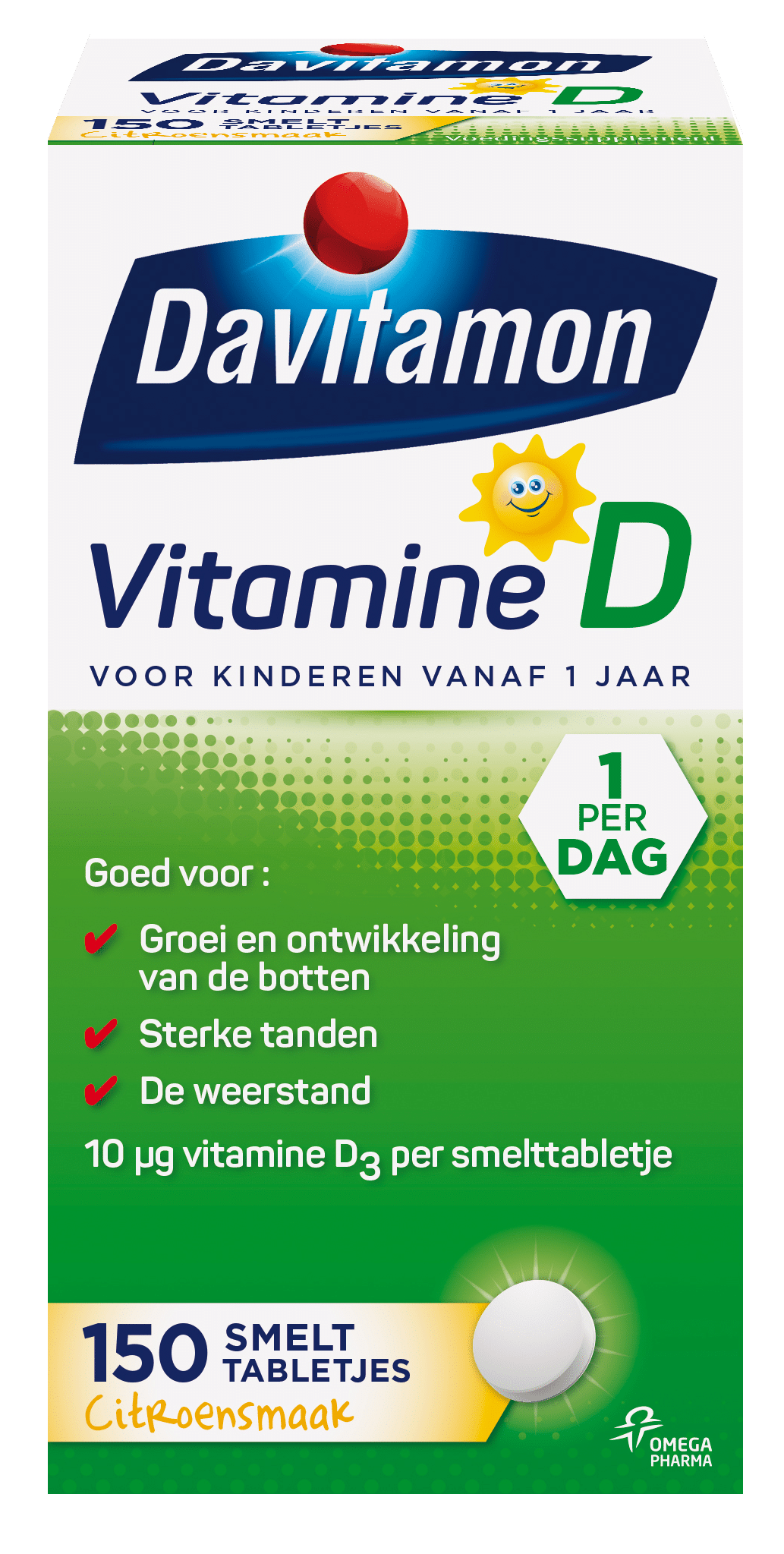 kleding een kopje verdamping Davitamon Vitamine D voor Kinderen 150 Smelttabletjes