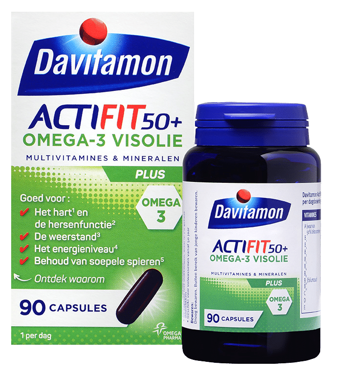 Ontvangst Grace weten Davitamon Actifit 50+ Omega-3 Visolie 90 capsules: goed voor het hart