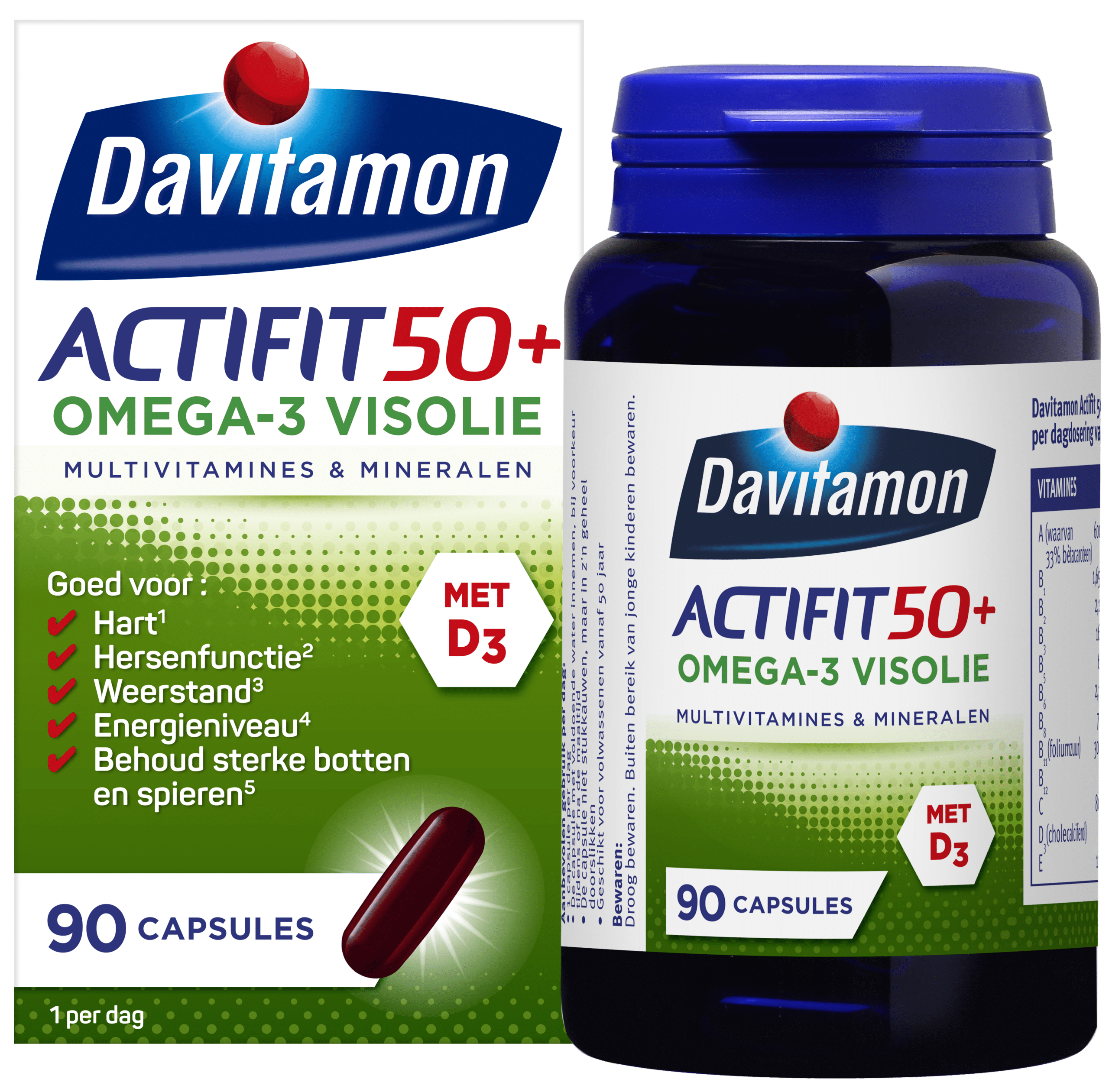 methodologie invoegen Infecteren Davitamon Actifit 50+ Omega-3 Visolie 90 capsules: goed voor het hart