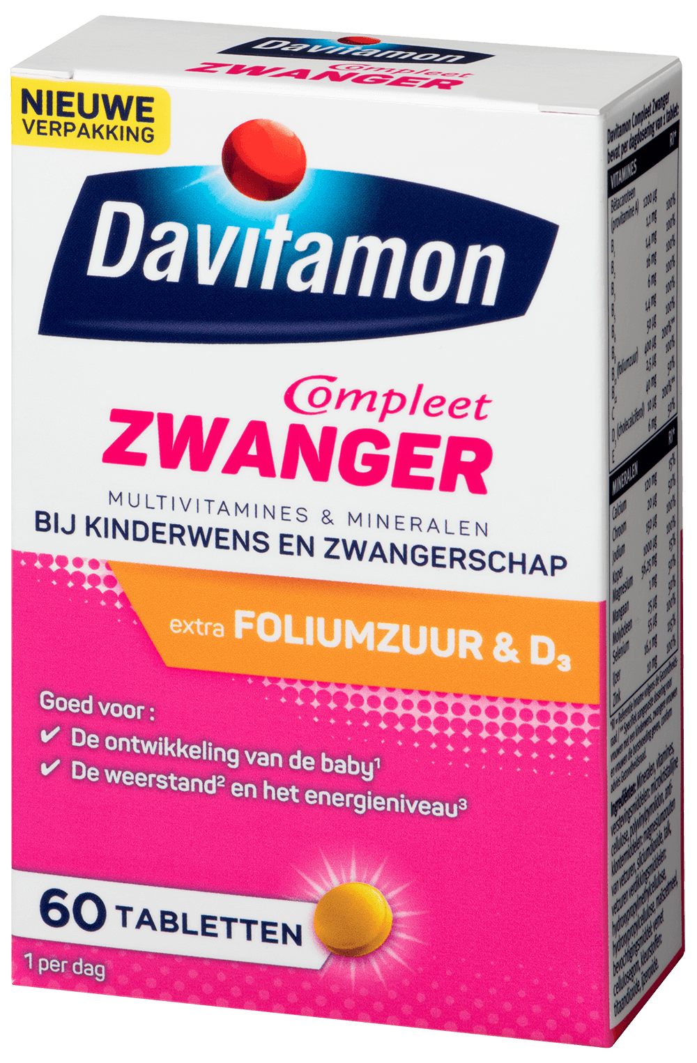Foliumzuur (vitamine B11): hier zit het Davitamon