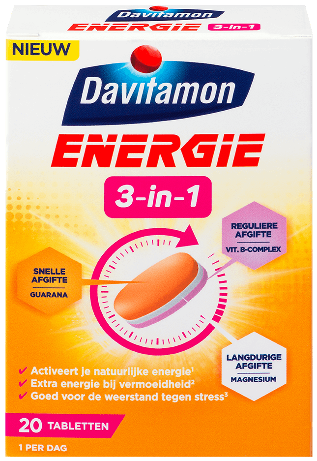 versnelling Tijdreeksen Kan worden berekend Davitamon Energie 3-in-1: extra energie bij vermoeidheid